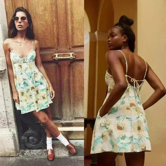 Free People Altura Printed Mini Dress Size Medium NWT $128 - Picture 14 of 16